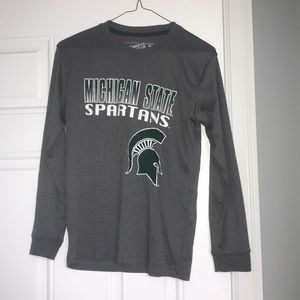 Grey long sleeve Michigan state shirt